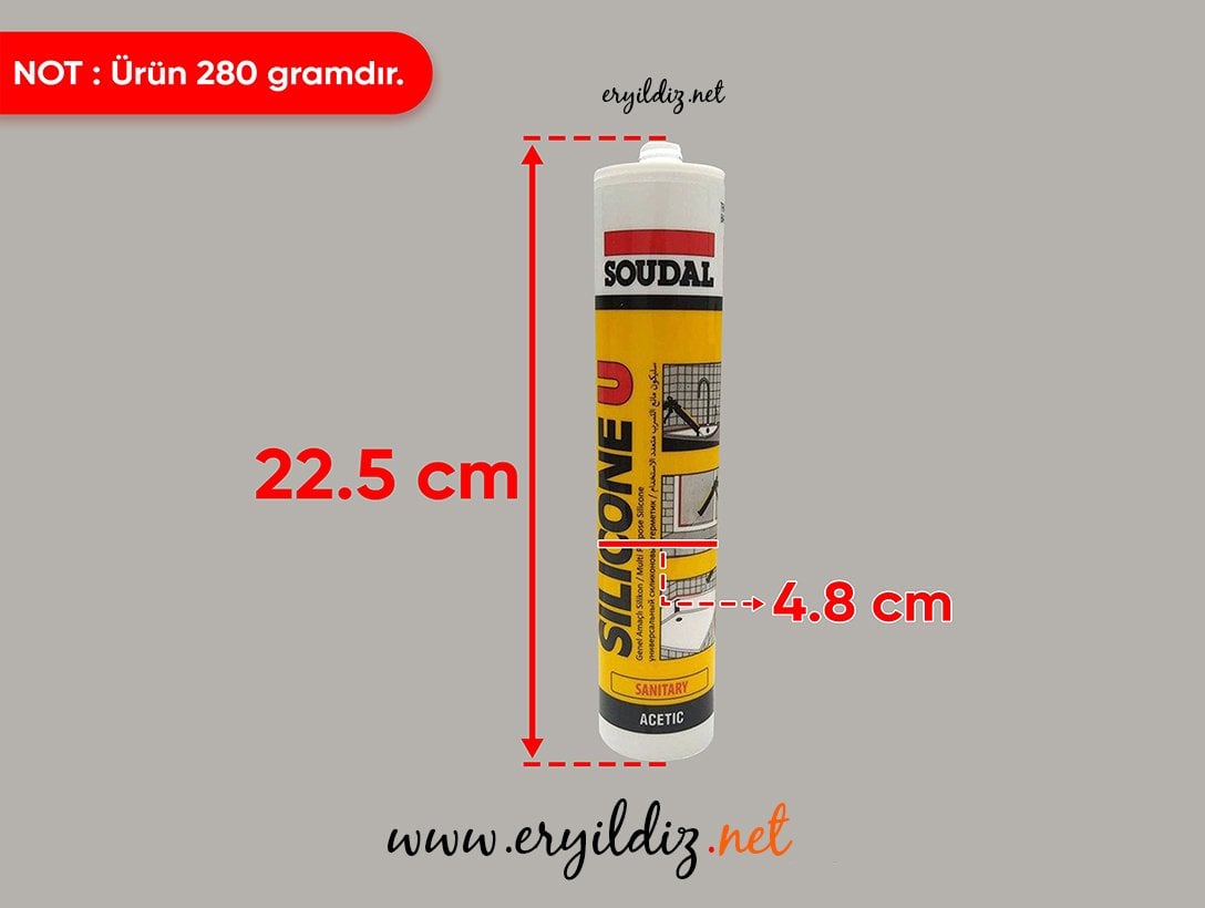 Soudal Silikon 280 gr Eryıldız Hırdavat