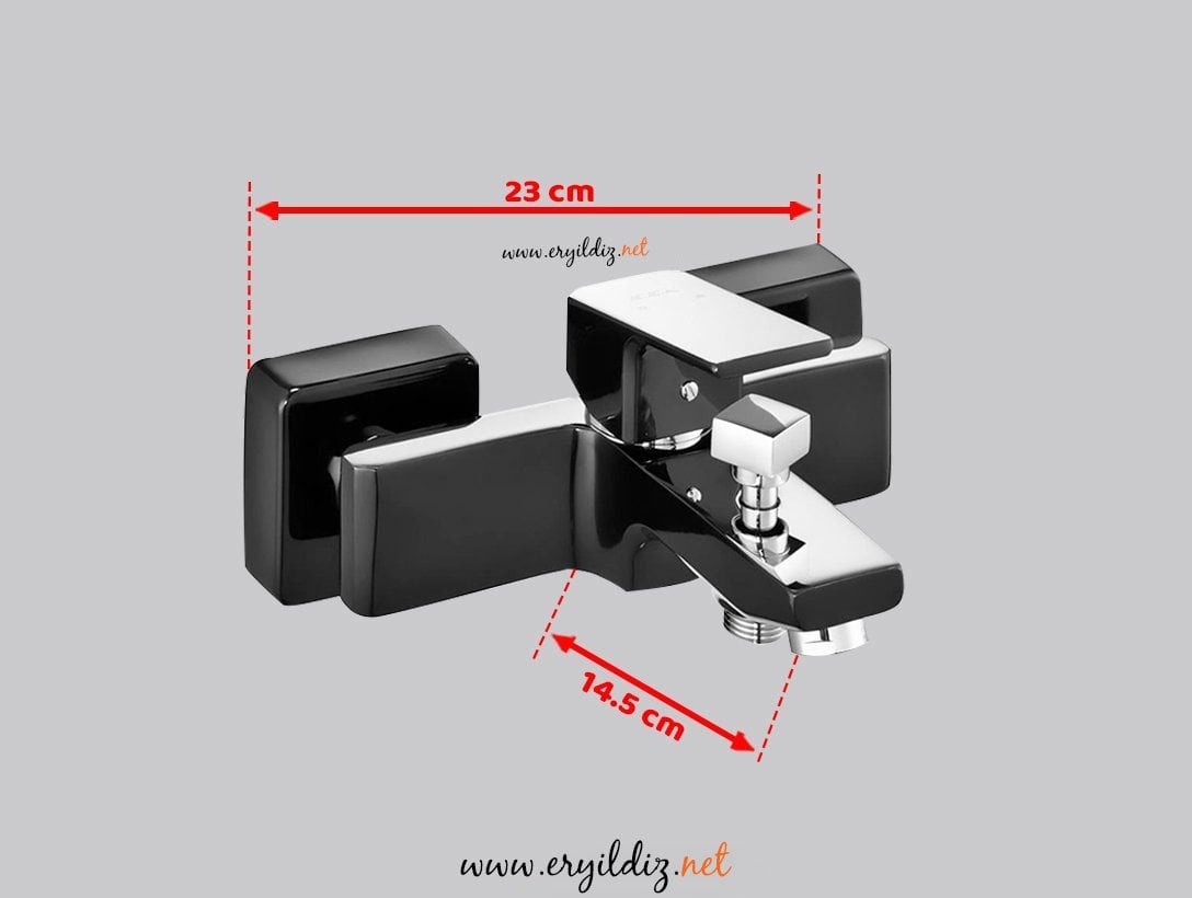 Eca Tiera Bi-Color Banyo Bataryası Siyah Er yıldız hırdavat