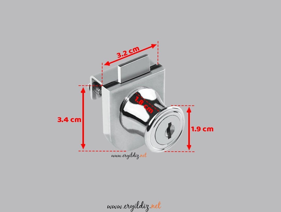 555 Tek Kapak Gri Cam Kilidi 238 ErYıldız Hırdavat