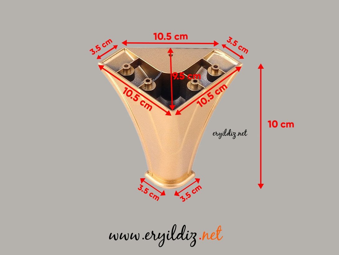 Seyhan Mobilya Ayak Altın Varak 10 cm Eryıldız Hırdavat