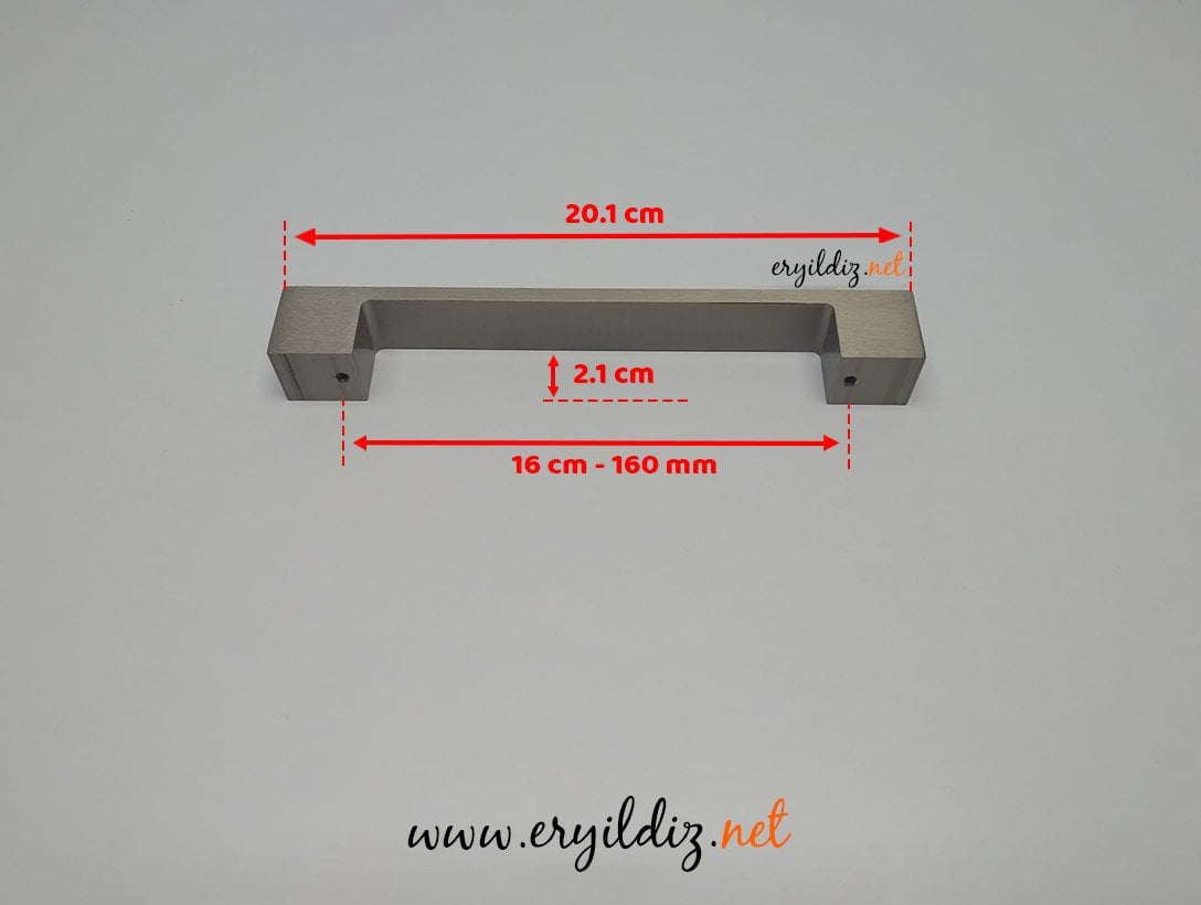 System 6576 NB Mat Nikel Saten Mobilya Kulp 160mm Eryıldız Hırdavat